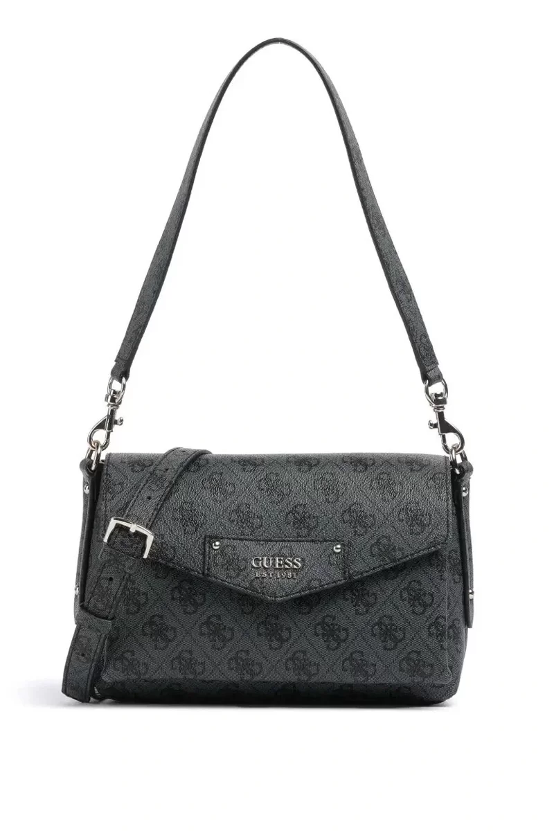Guess Eco Brenton Flap Shoulder Bag Kadın Antrasit Omuz Çantası HWEBG839019-CLO
