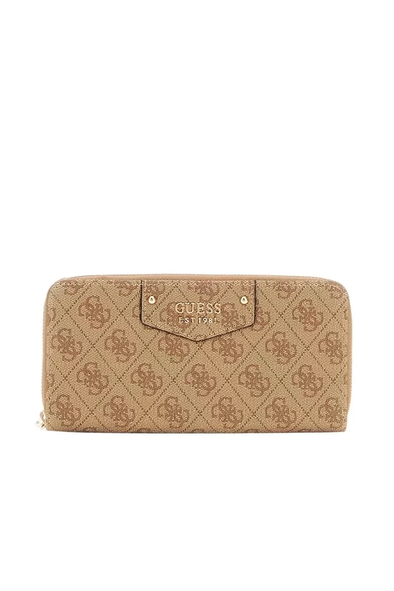 Guess ECO BRENTON SLG LRG ZIP AROUND Kadın Kahverengi Cüzdan SWBG8390146-LTL