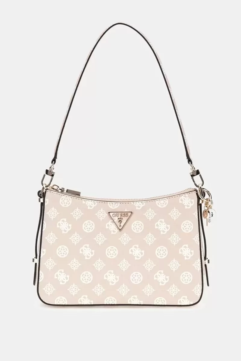 Guess Eco Erıca Top Zıp Shoulder Bag Kadın Bej Omuz Çantası HWEPG951018-SDL