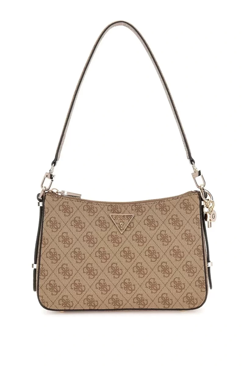 Guess Eco Erıca Top Zıp Shoulder Bag Kadın Kahverengi Omuz Çantası HWESG951018-LTL