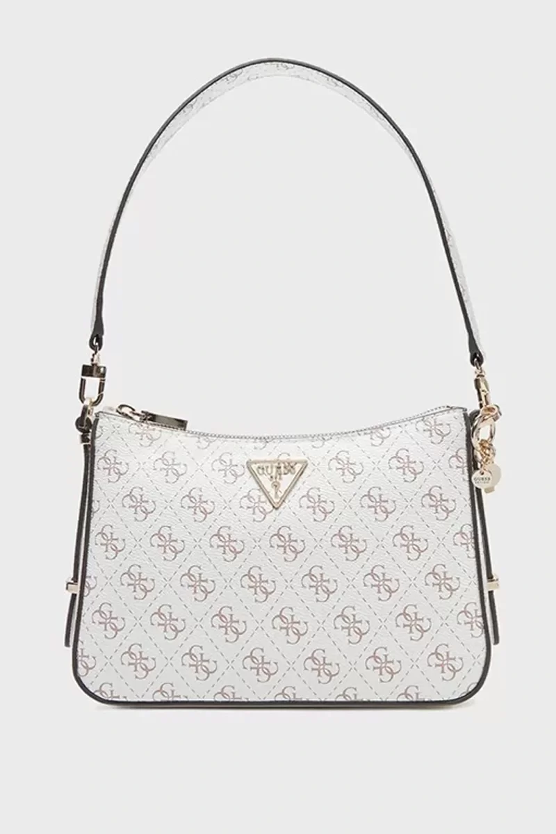 Guess Eco Erıca Top Zıp Shoulder Bag Kadın Krem Omuz Çantası HWEQG951018-CRG