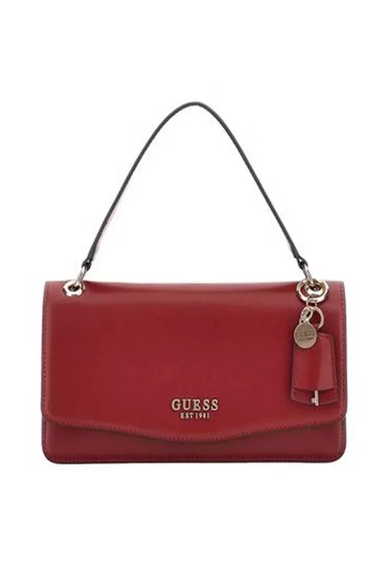Guess ECO EVAINE TOP HANDLE FLAP Kadın Kırmızı Omuz Çantası HWEVG953520-RED