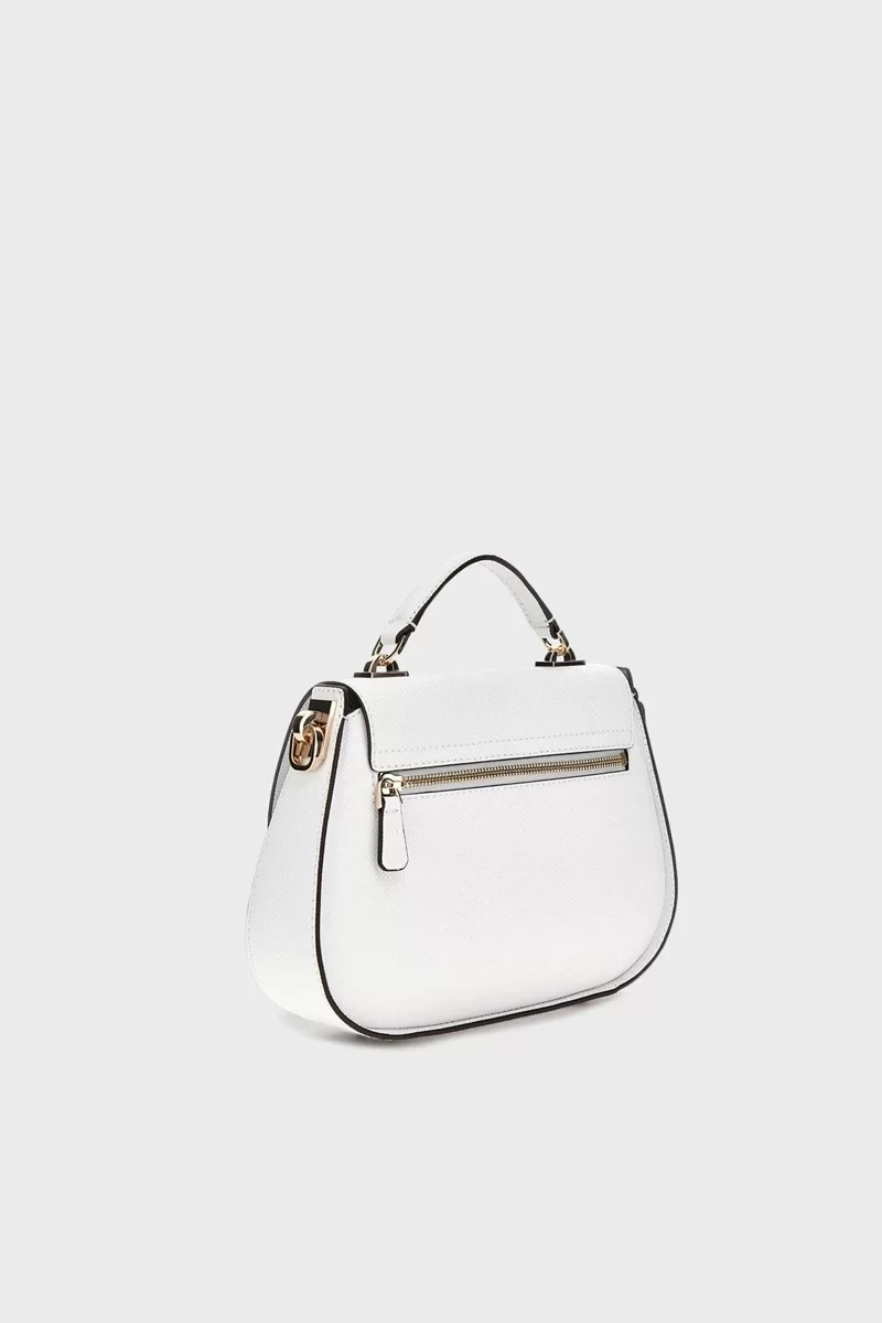 Guess ECO JAZLYNN TOP HANDLE FLAP Kadın Beyaz El Çantası HWEZG952320-WHI