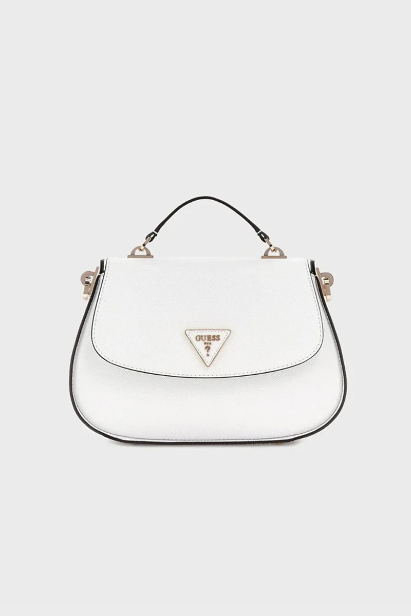 Guess ECO JAZLYNN TOP HANDLE FLAP Kadın Beyaz El Çantası HWEZG952320-WHI