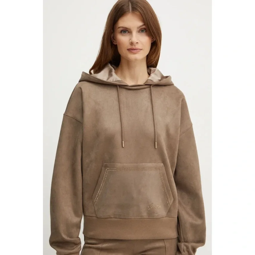 Guess Eco Kadın Krem Scuba Sweatshirt W4BQ09KAUJ2-A115