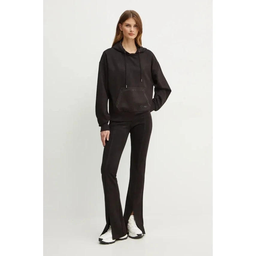 Guess Eco Kadın Siyah Scuba Sweatshirt W4BQ09KAUJ2-JBLK