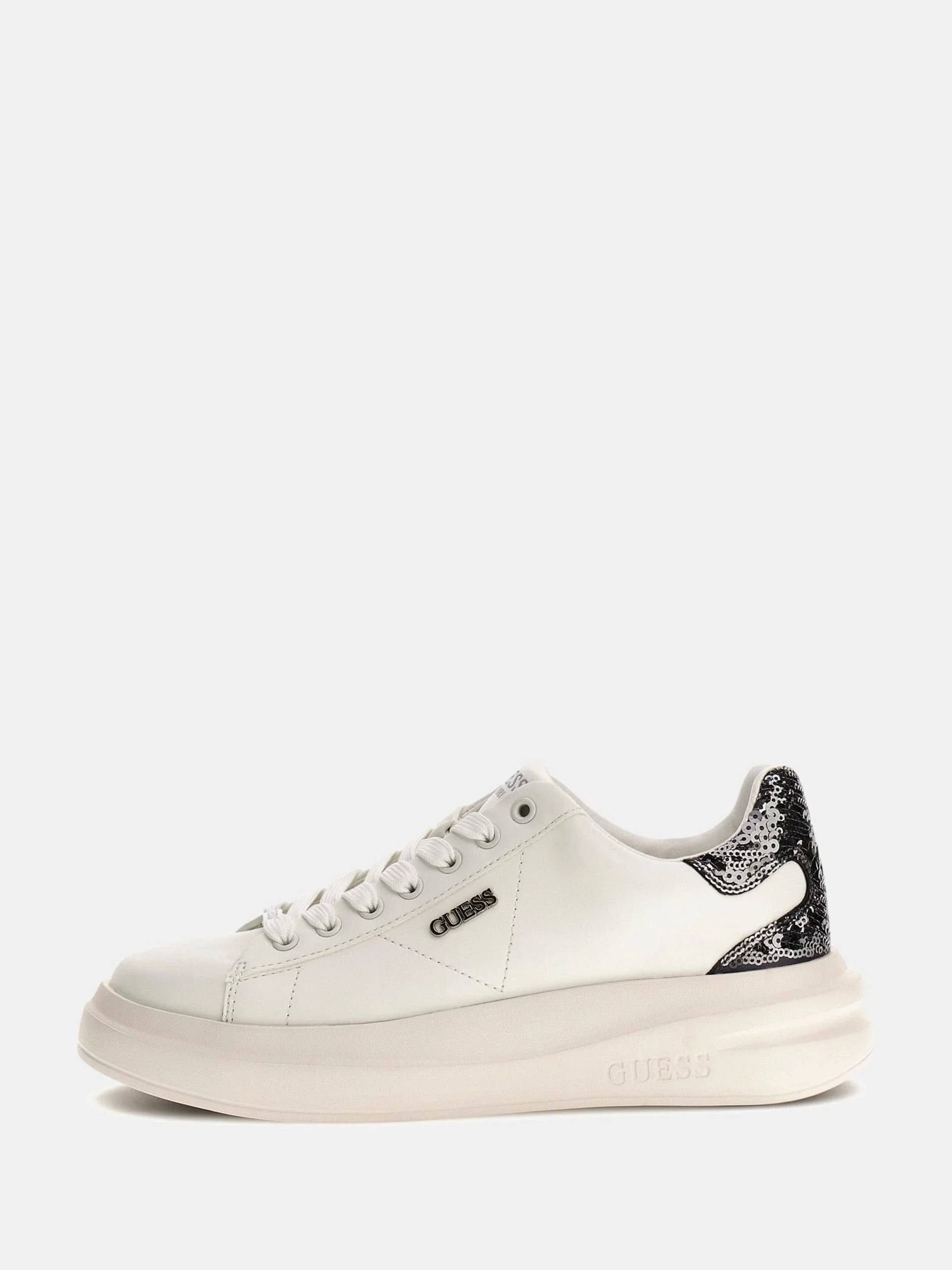 Guess Elbina10 Kadın Beyaz/Gümüş Deri Sneaker FLFE10ELE12-WHISI