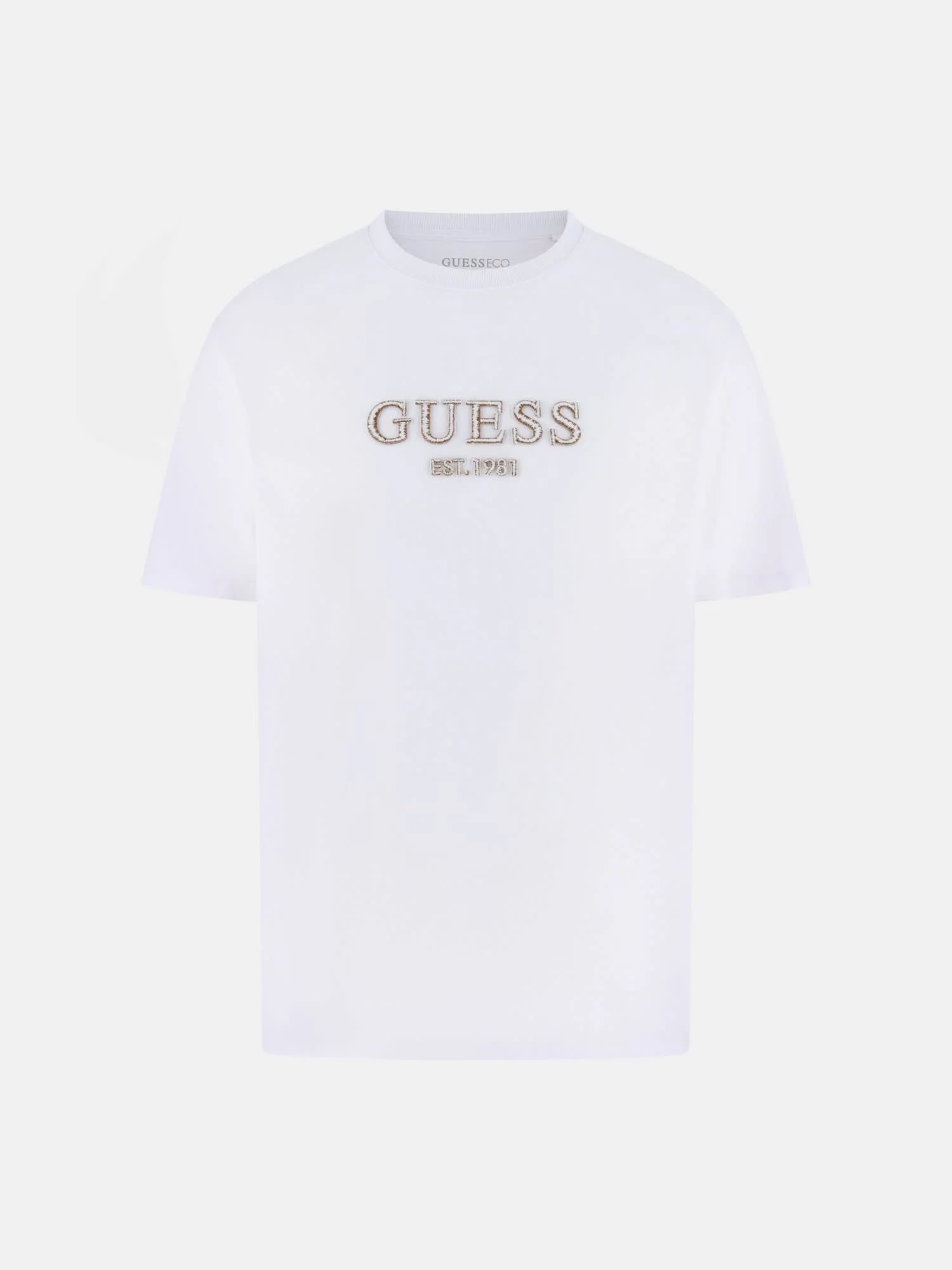 Guess Embroidery Erkek Beyaz Regular Fit T-Shirt M5BI09K8FQ4-G011
