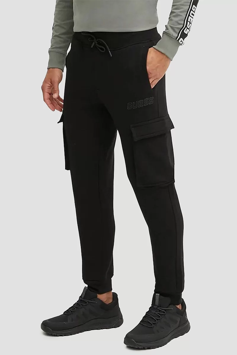 Guess Aldwın Cargo Pant Erkek Siyah Eşofman Altı Z4YB08K9V31-JBLK