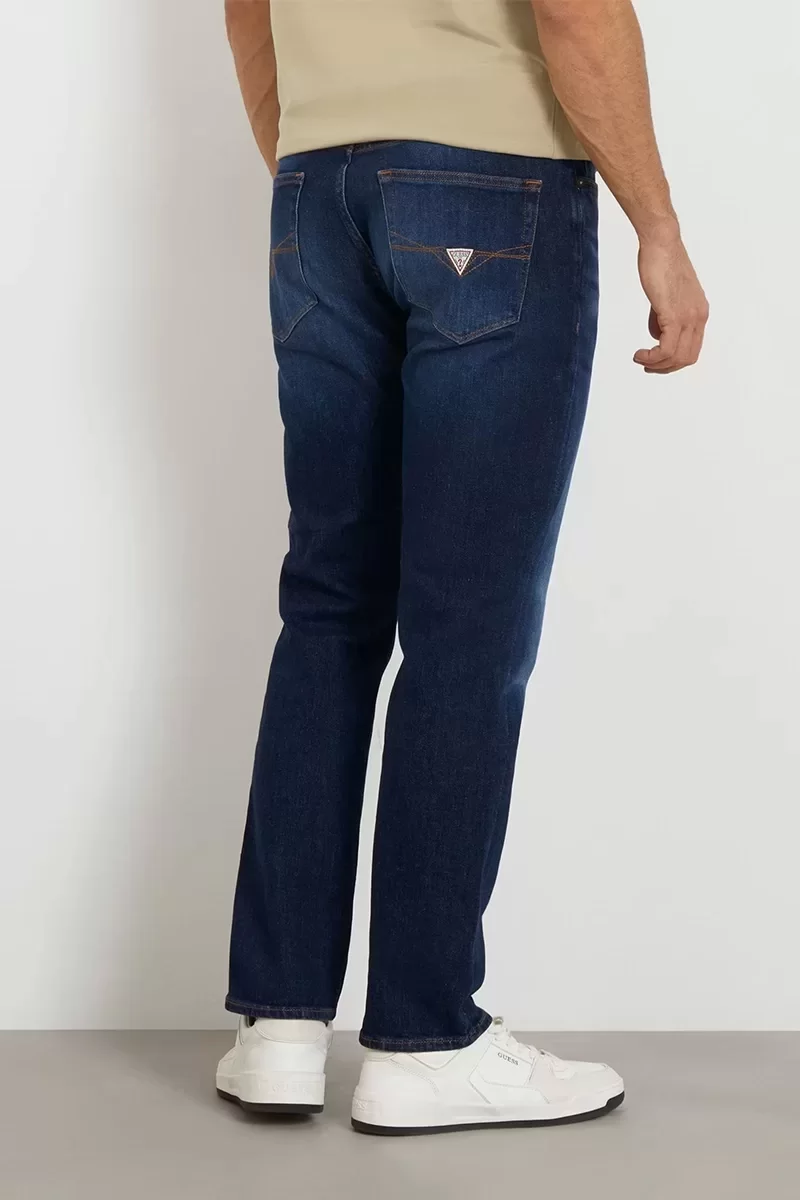 Guess Erkek Mavi Denim Angels Slim Fit Jeans