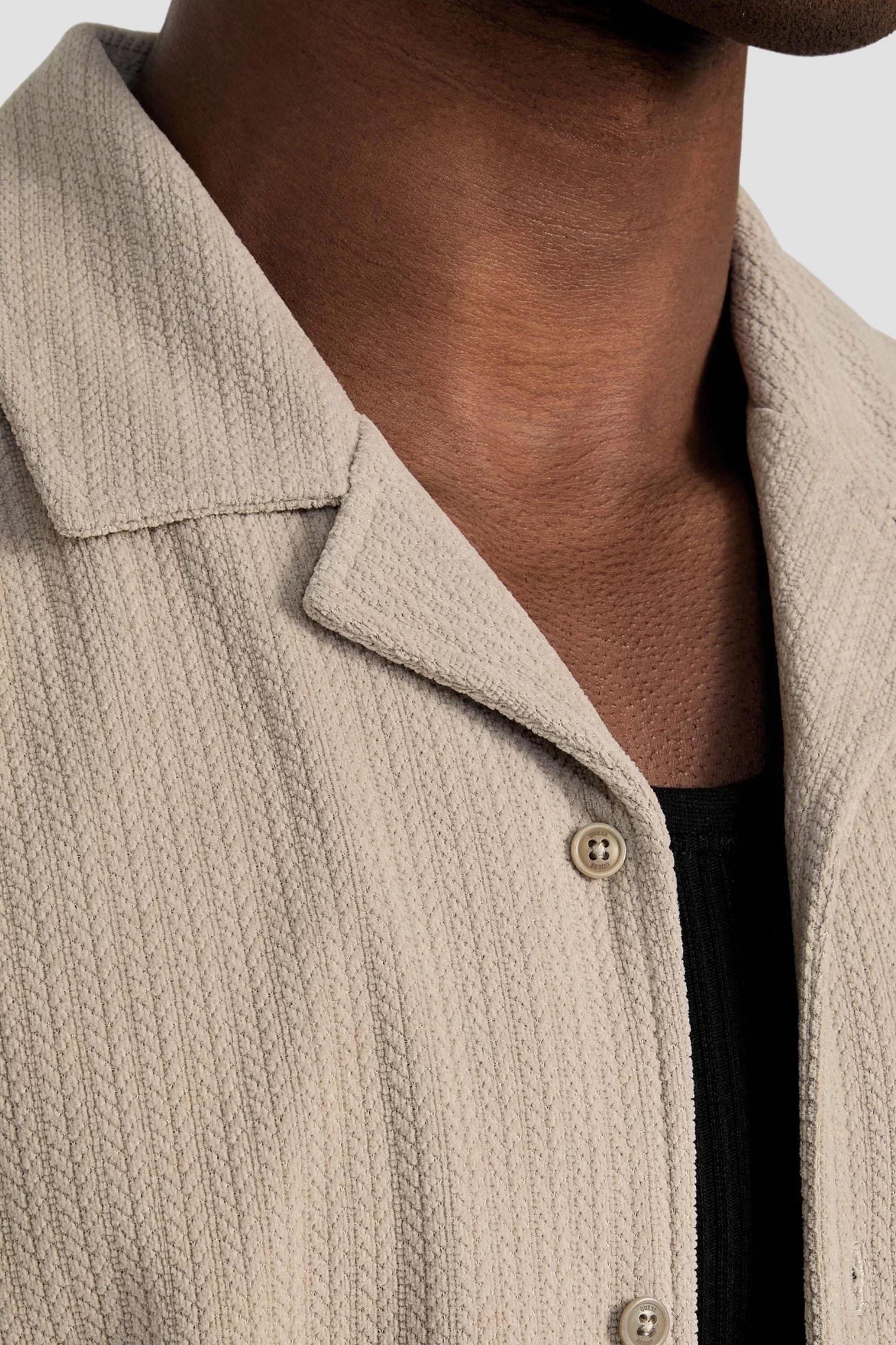 Guess SS BARON TEXTURED KNIT SHIRT Erkek Haki Gömlek M5GP21KCRY0-A90N