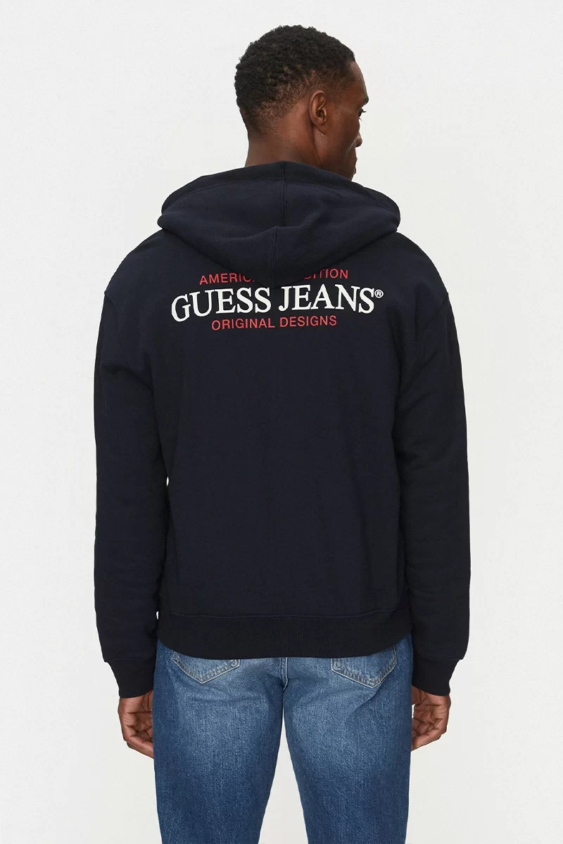 Guess Jeans GJ ZIP HOOD REG AM TRAD SWEAT Erkek Lacivert Eşofman Üstü M5RQ45KCPR1-A71W
