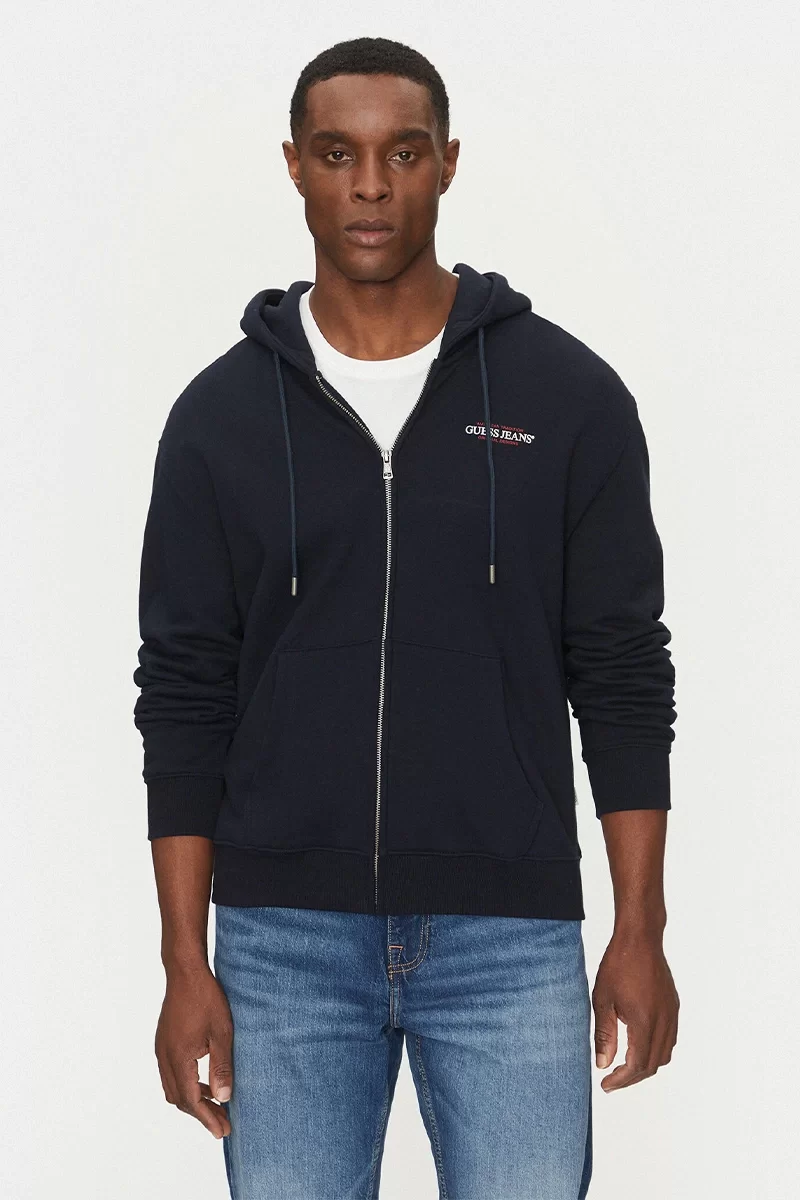 Guess Jeans GJ ZIP HOOD REG AM TRAD SWEAT Erkek Lacivert Eşofman Üstü M5RQ45KCPR1-A71W