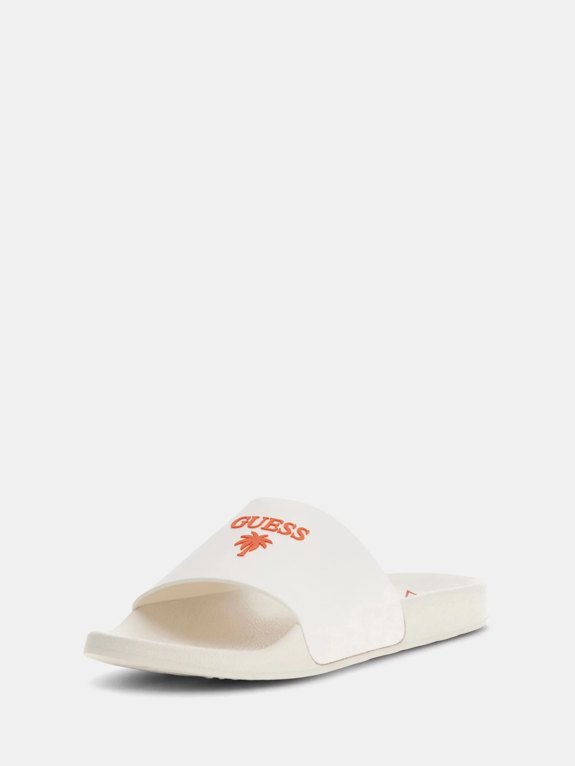 Guess SLIDES PALMA Erkek Beyaz Terlik F5GZ05BB00F-G011