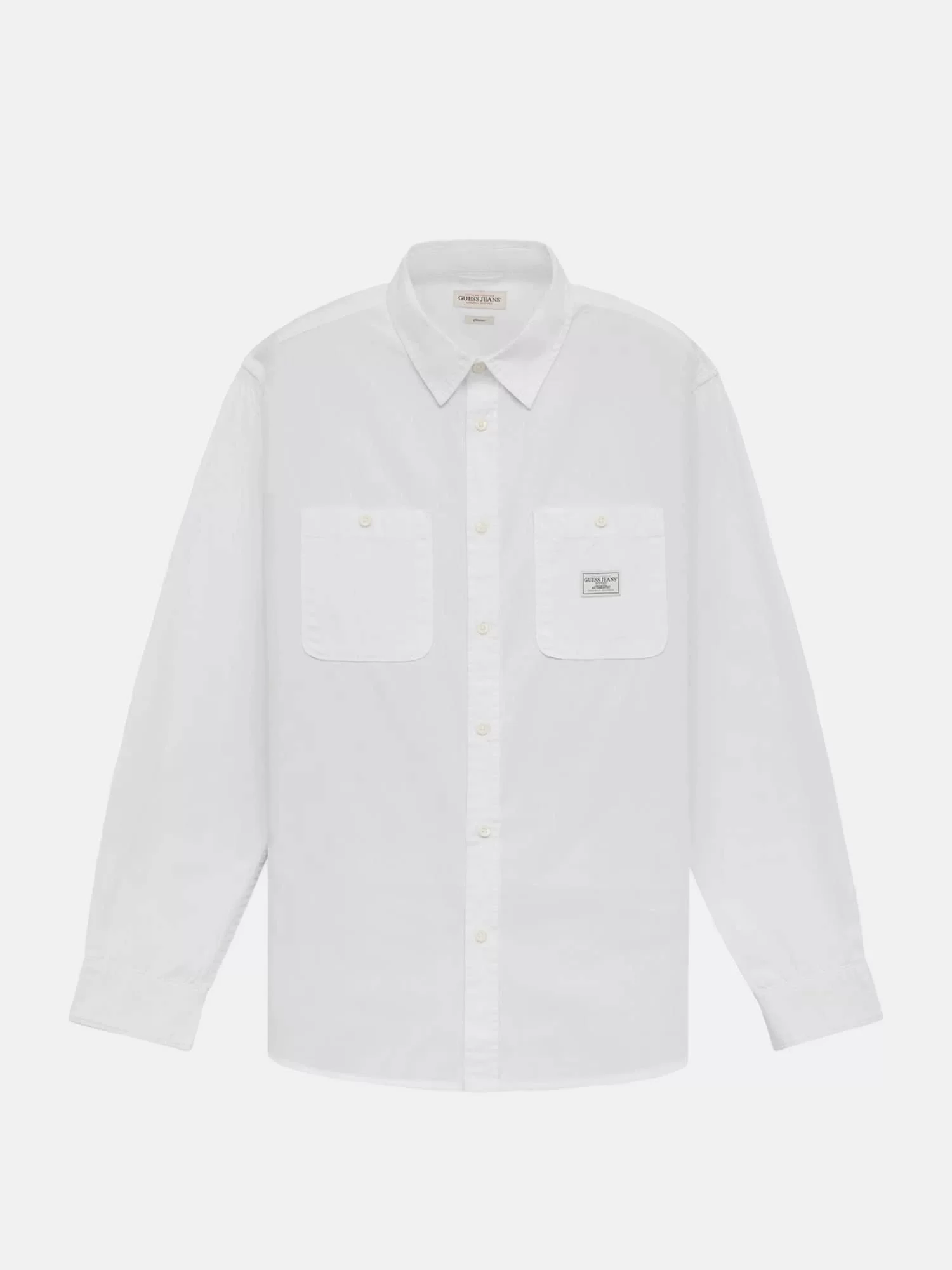 Guess Jeans GJ LS REG POCKETS SHIRT Erkek Beyaz Gömlek M4YH37WGCF1-G011