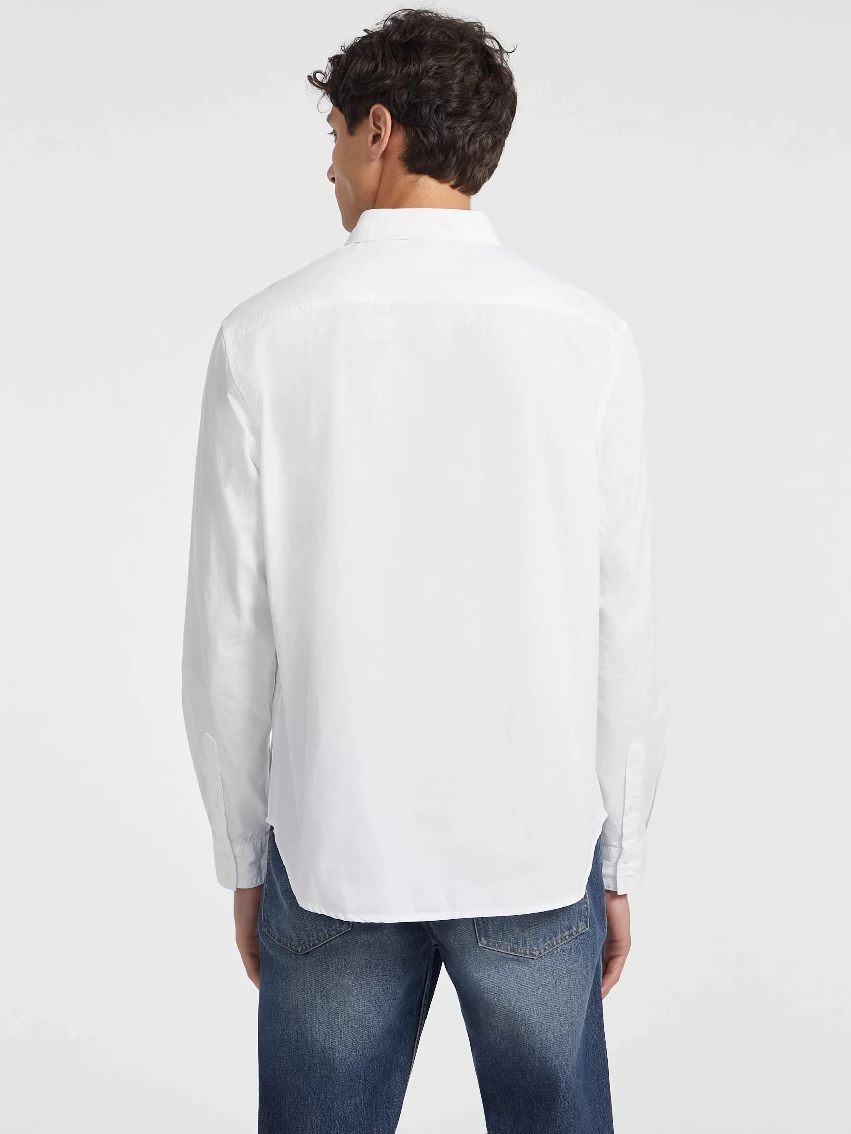 Guess Jeans GJ LS REG POCKETS SHIRT Erkek Beyaz Gömlek M4YH37WGCF1-G011