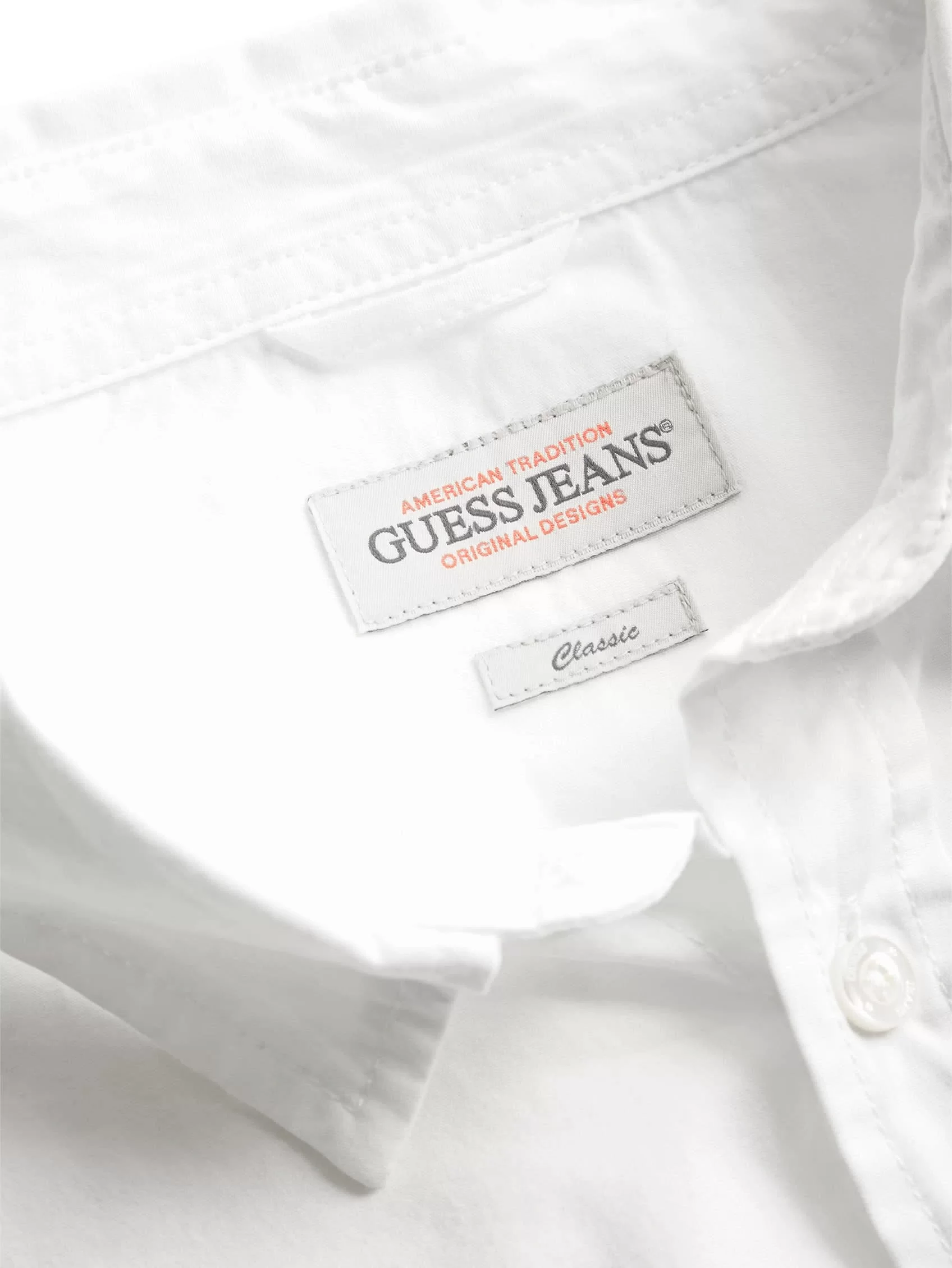 Guess Jeans GJ LS REG POCKETS SHIRT Erkek Beyaz Gömlek M4YH37WGCF1-G011