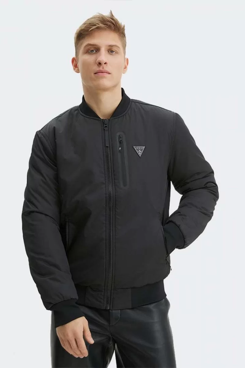 Guess GIOVE BOMBER JACKET Erkek Siyah Ceket Z4BL09WGFT0-JBLK