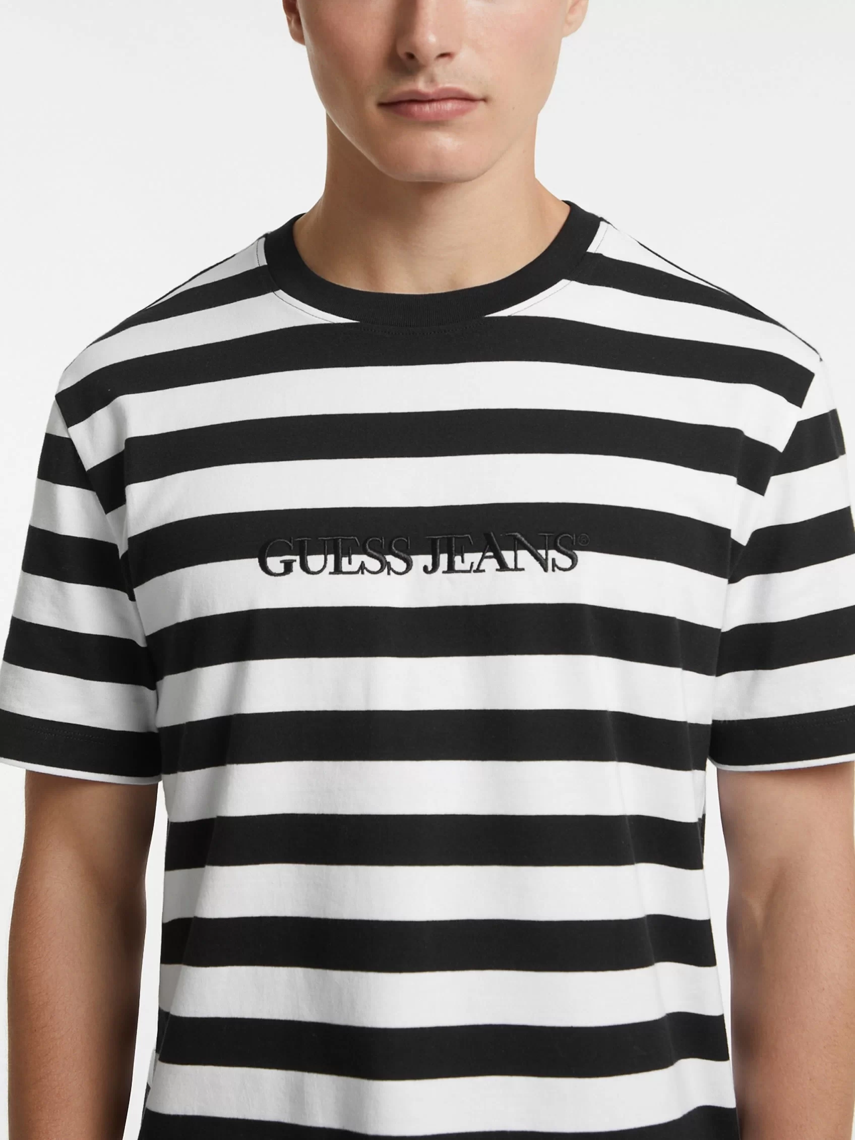 Guess Jeans GJ SS CN REG STRIPED YD TEE Erkek Çok Renkli T-shirt M4YI84K9XF1-S052