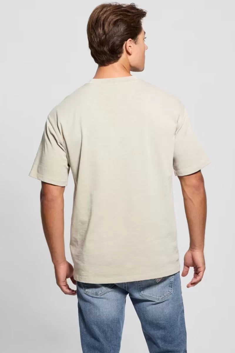 Guess Dalım Cn T-Shırt Erkek Krem T-Shirt Z4BI00KCE21-G1CA
