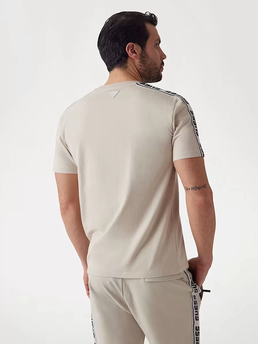 Guess ARLO CN T-SHIRT Erkek Bej T-shirt Z4GI18J1314-G9D0
