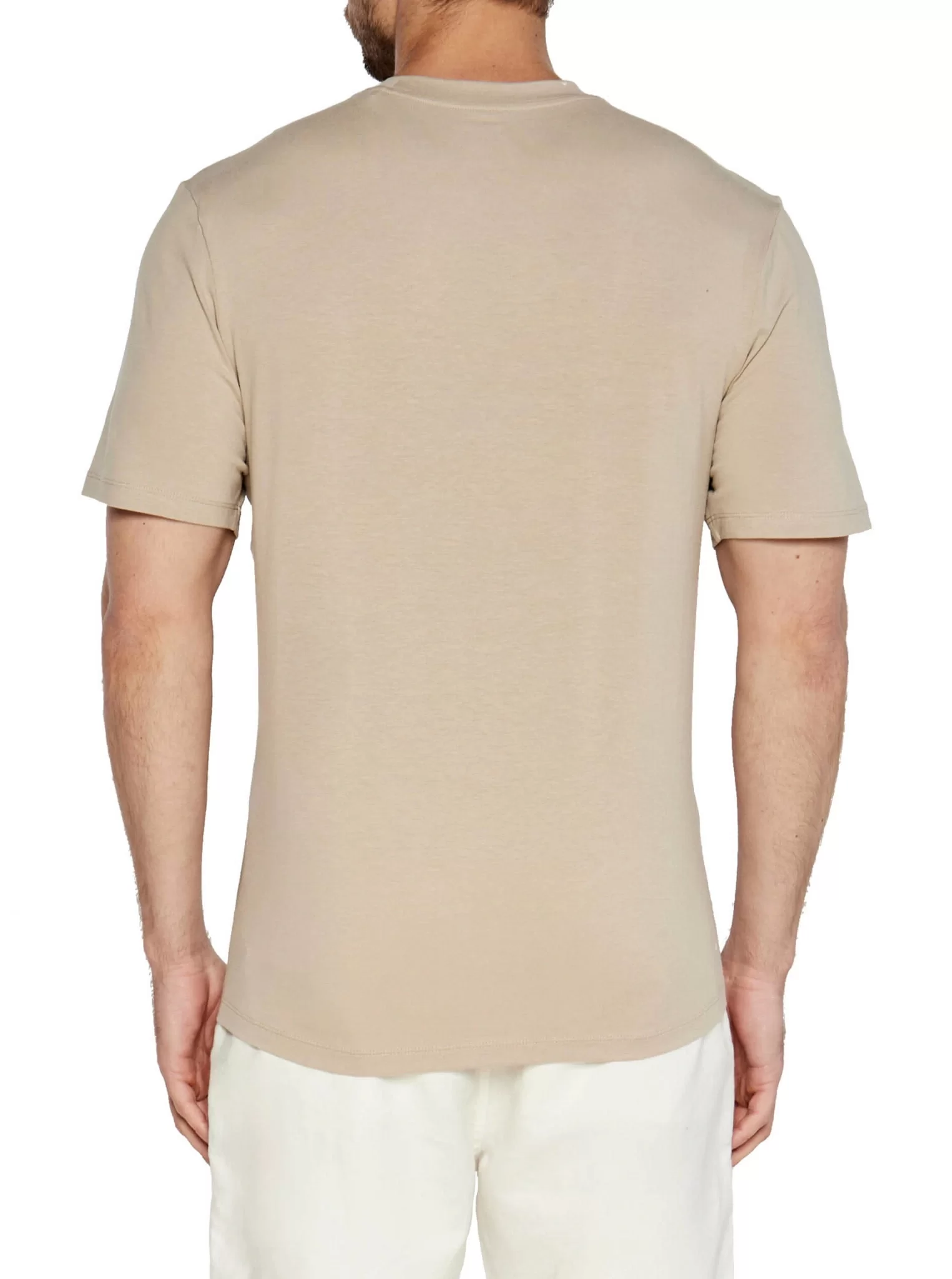 Guess Hedley Ss T-Shırt Erkek Bej T-Shirt Z2YI12JR06K-G9D0