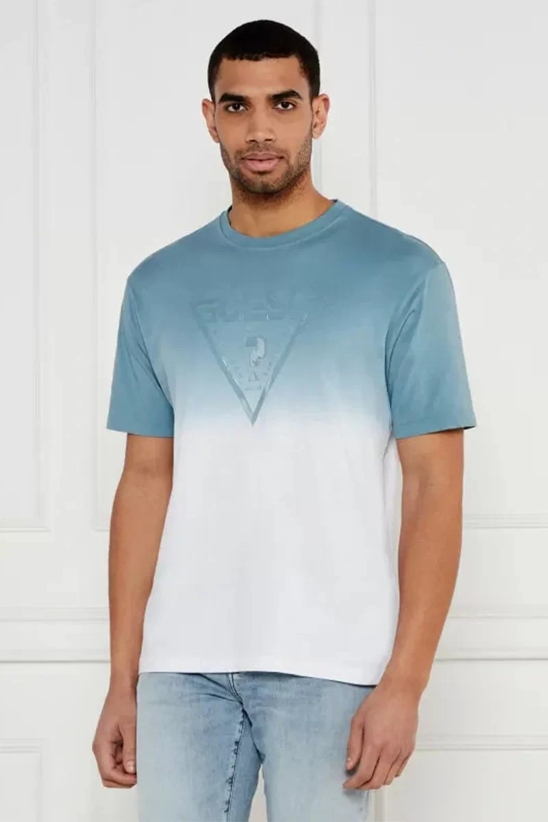 Guess SLUG CN T-SHIRT Erkek Mavi T-shirt Z5GI02I3Z14-G7DV