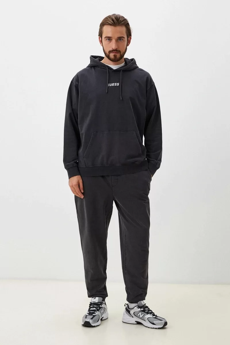 Guess Syrma Cuffed Pant Erkek Siyah Eşofman Altı Z4BB07K6ZS1-JBLK