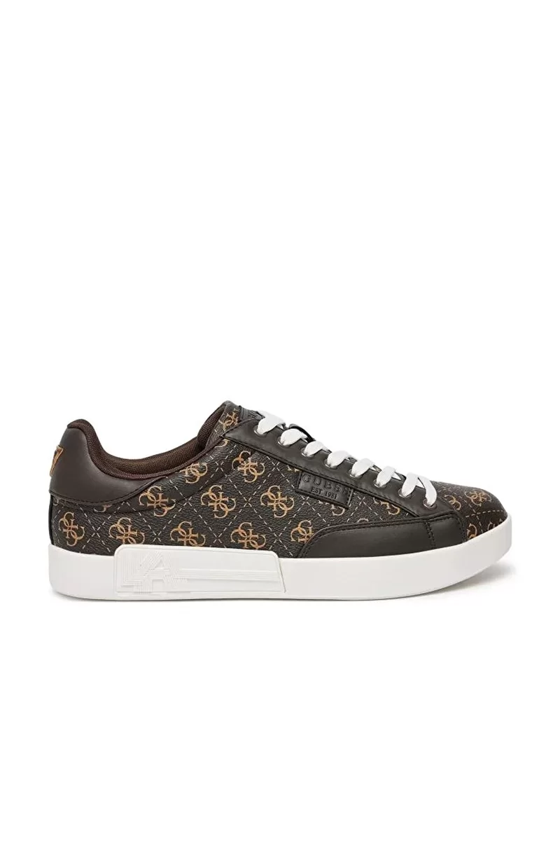 Guess Erkek Kahverengi Caserta 4G Logolu Snekaer