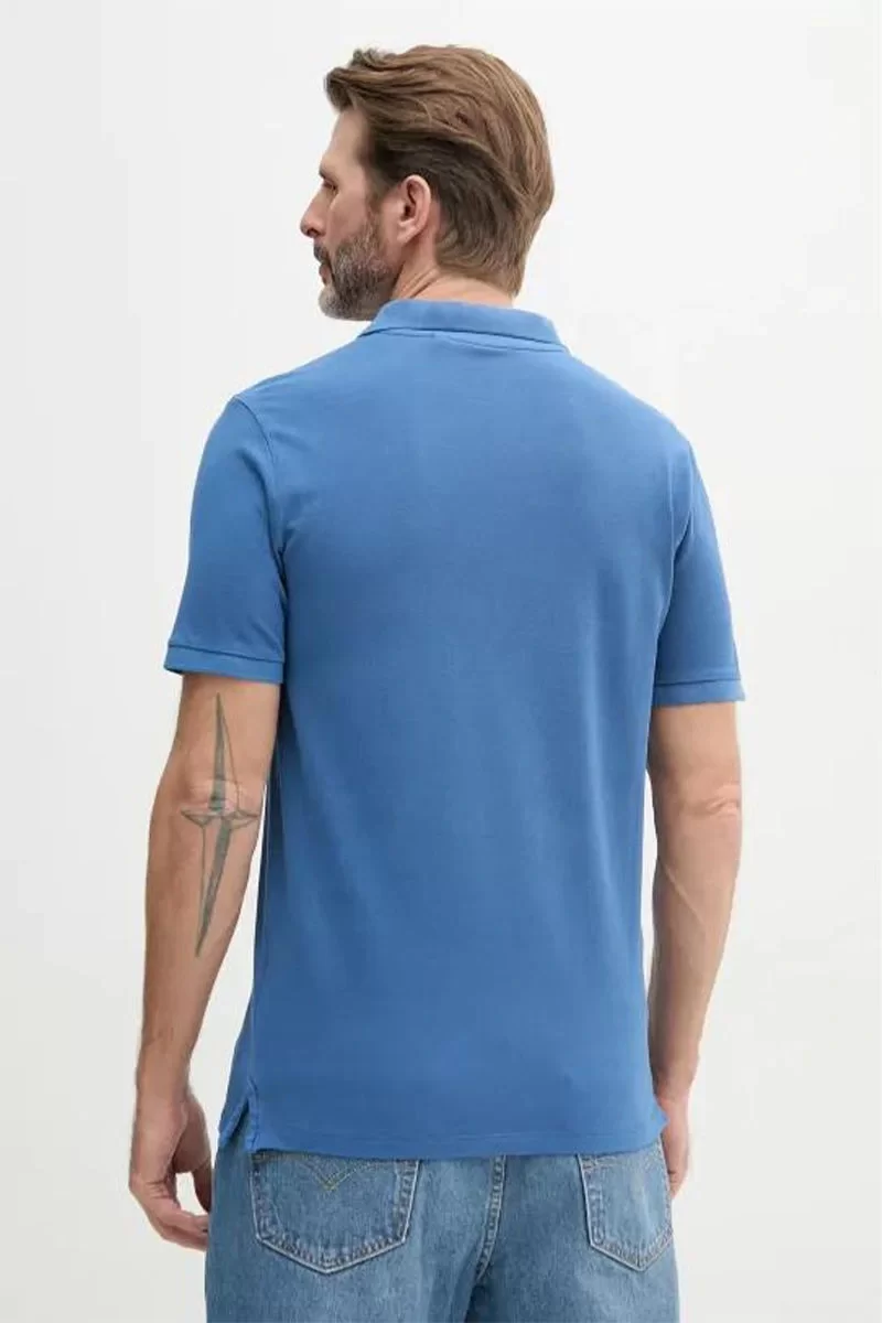 Guess SS BASIC GD POLO Erkek Lacivert T-shirt F5GP00K9WF1-G7T2