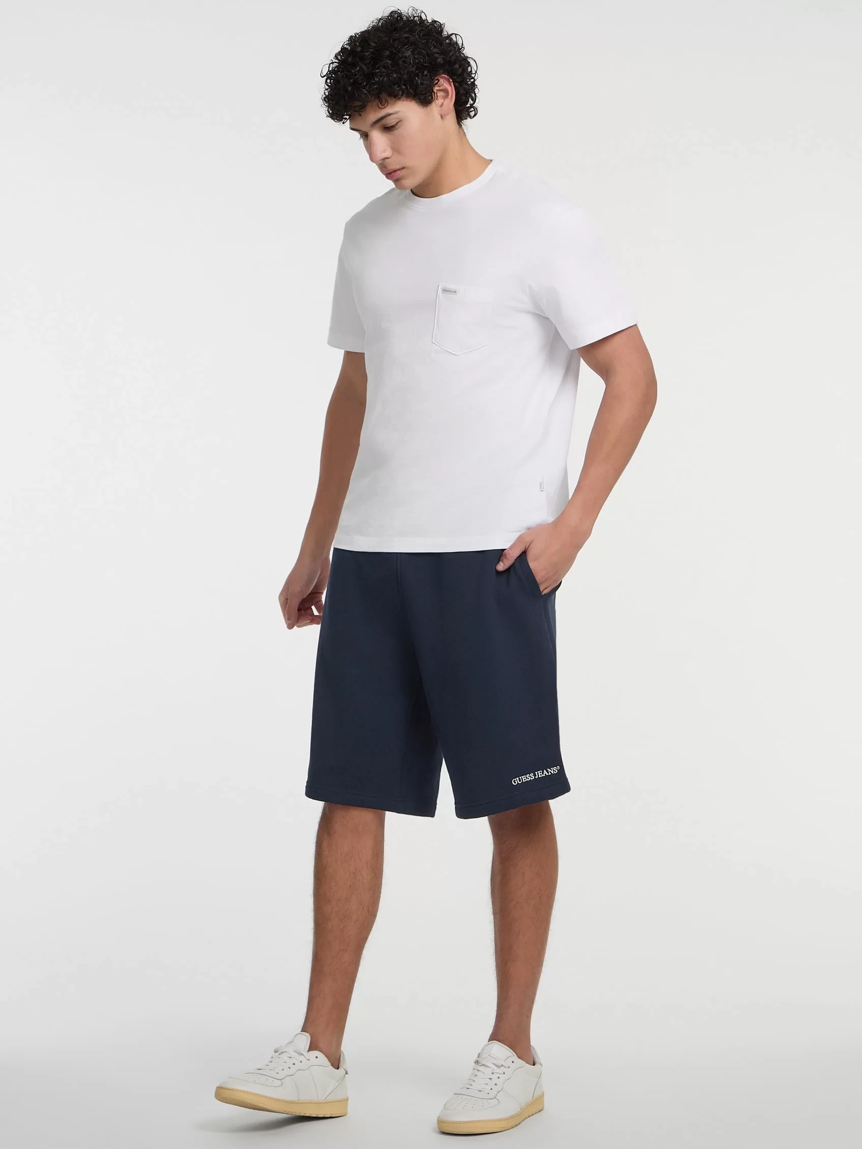 Guess jeans Gj Reg Embro Shorts Erkek Lacivert Şort M5GD49KCPR1-A71W
