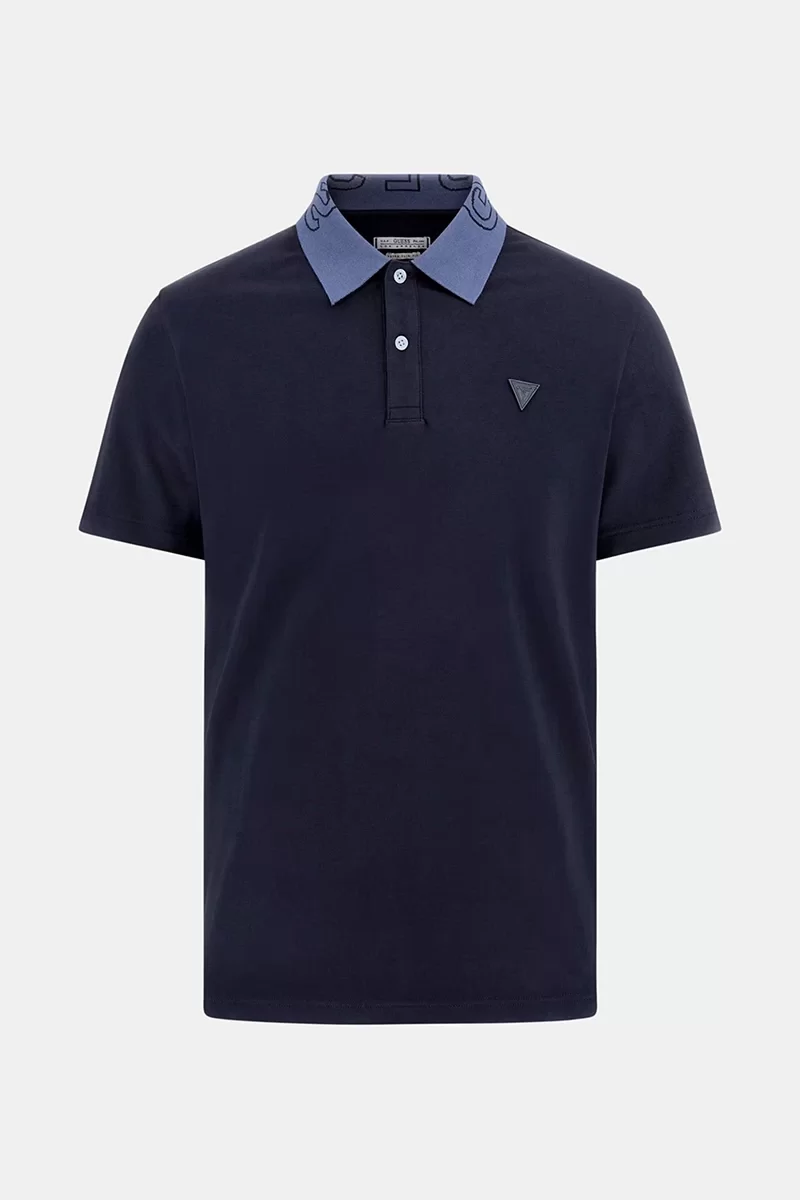 Guess NOLAN SS POLO Erkek Lacivert T-shirt M5GP66J1314-G7V2