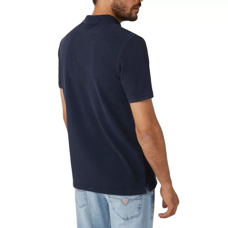 Guess Small Trıangle Ss Polo Erkek Lacivert T-Shirt M5RP01KCLQ2-G7V2