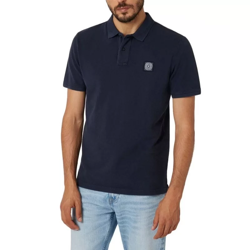 Guess Small Trıangle Ss Polo Erkek Lacivert T-Shirt M5RP01KCLQ2-G7V2