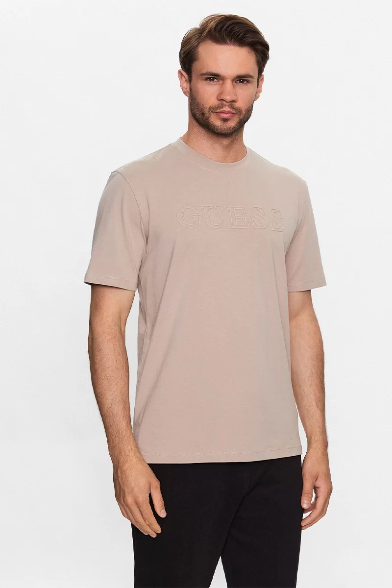 Guess SS ALPHY T-SHIRT Erkek Bej T-shirt Z2YI11J1314-G1CA
