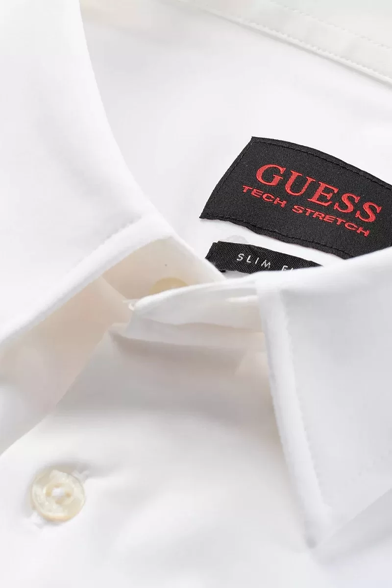 Guess LS SUNSET TECH SHIRT Erkek Beyaz Gömlek M3YH34WFKM0-G011