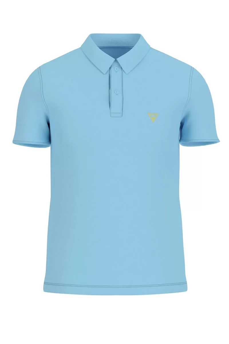 Guess Ss Basıc Gd Polo Erkek Mavi T-Shirt F5GP00K9WF1-A739