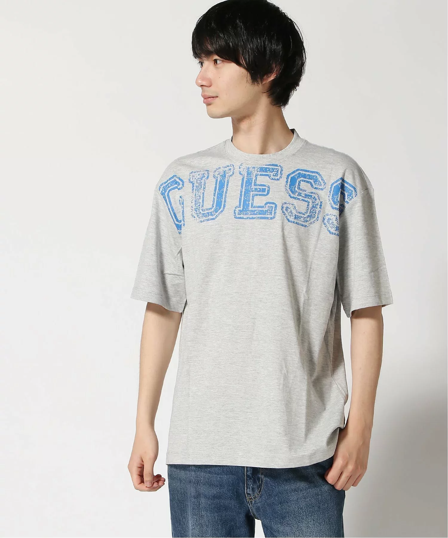 Guess Bugler Cn T-Shırt Erkek Gri T-Shirt Z5GI15I3Z14-H9C9