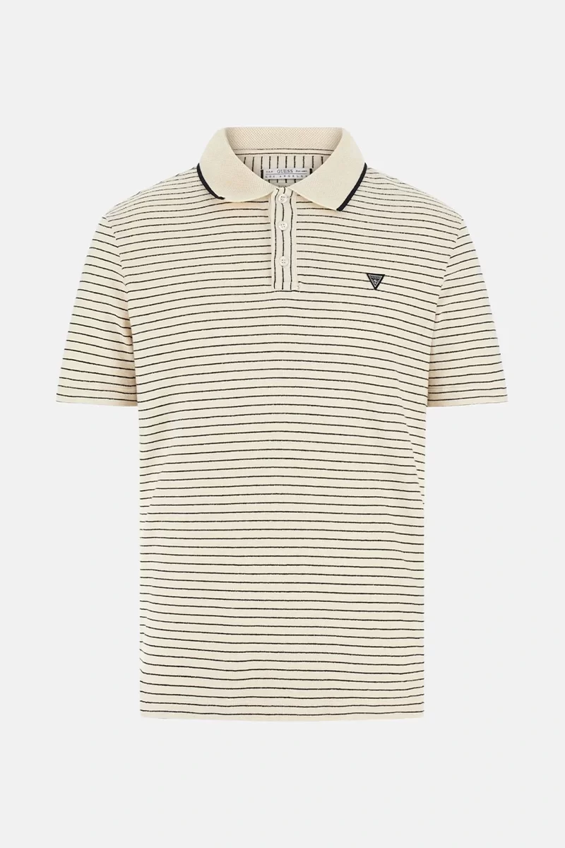 Guess Yd Strıpes Ss Polo Erkek Mavi T-Shirt M5GP06KCSH1-S76K