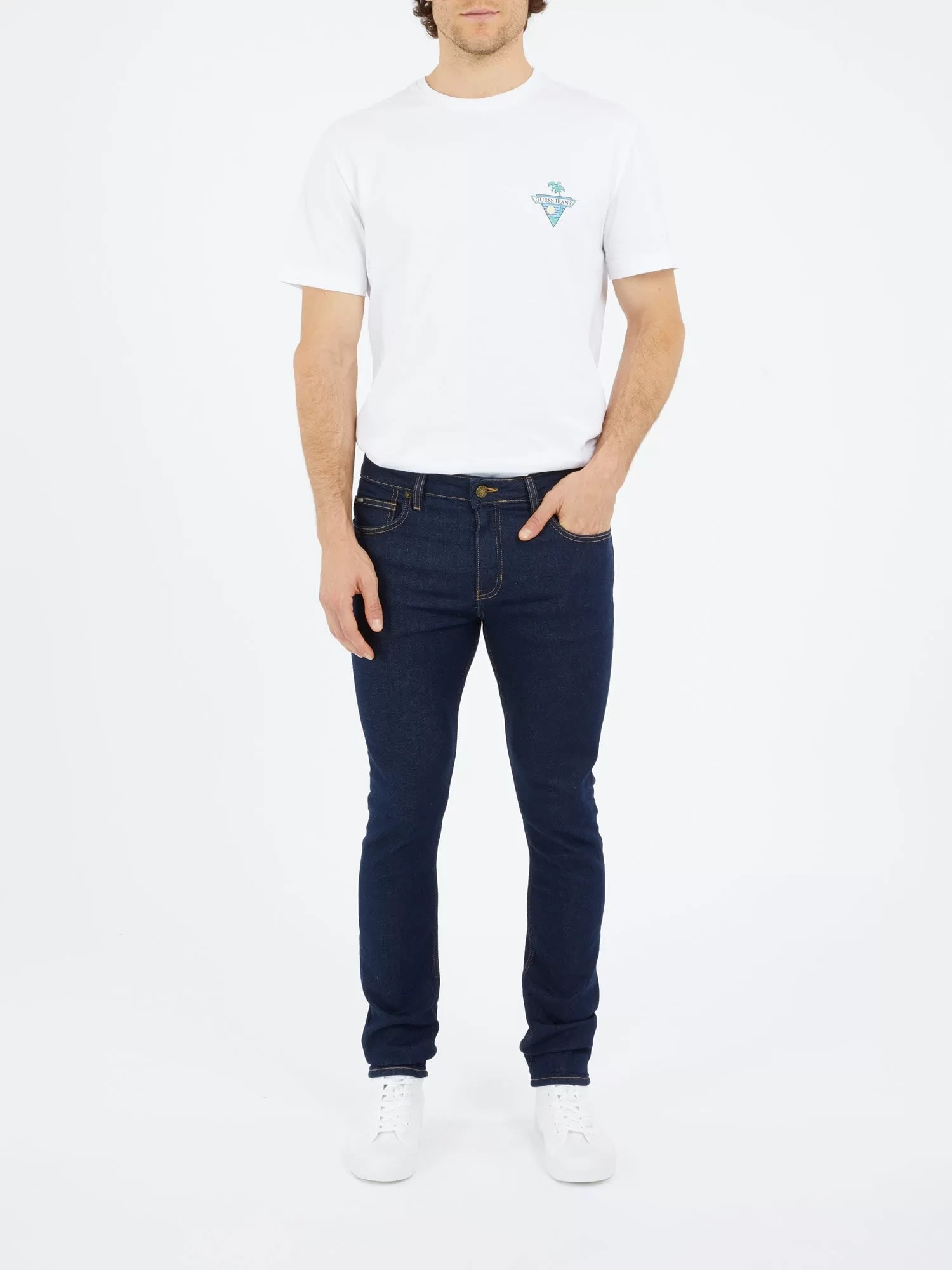 Guess Jeans GJ G12 SKINNY Erkek Mavi Jeans M4YA0FD5DM5-V4RR