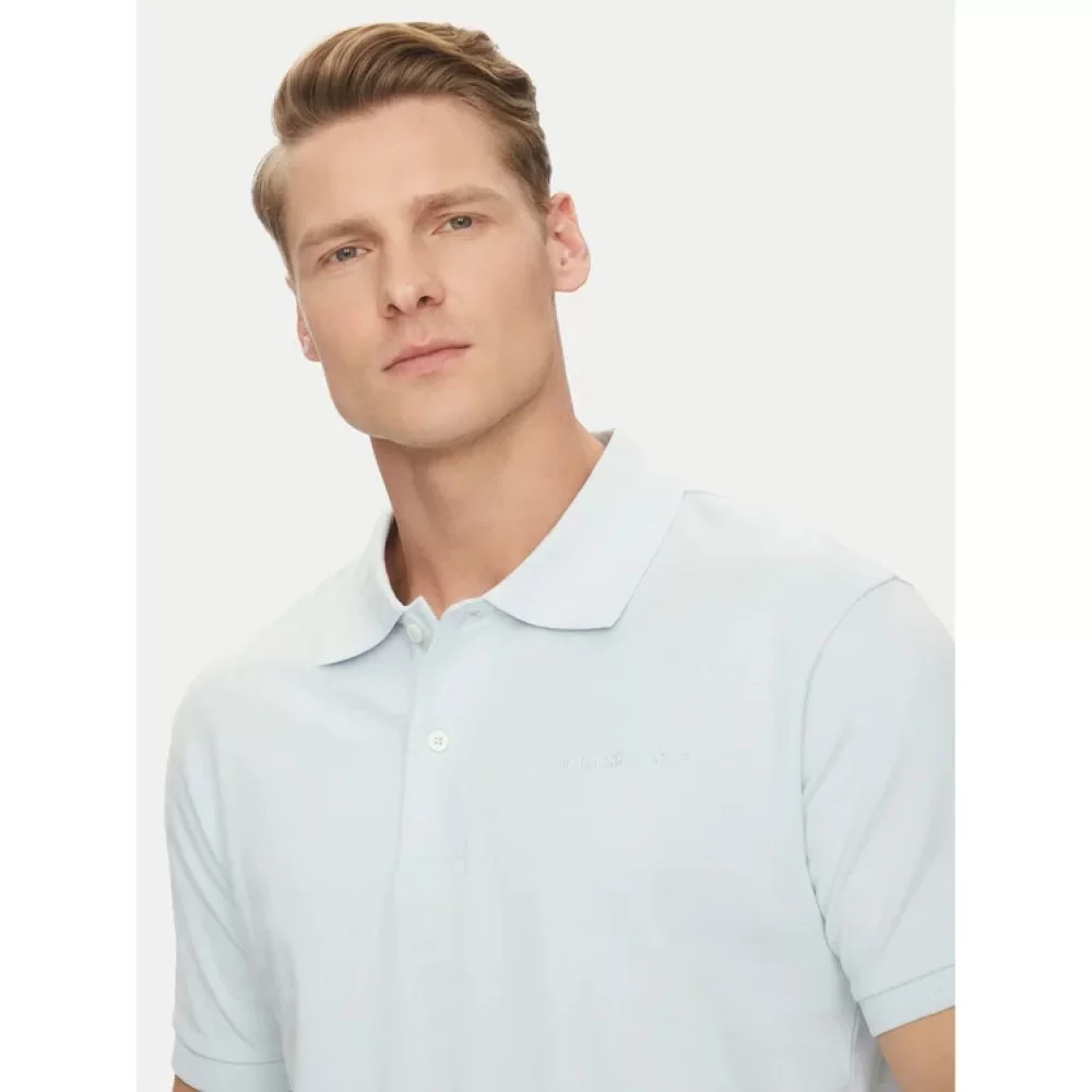 Guess Jeans GJ SS EMBRO LOGO POLO Erkek Mavi T-shirt M4BP29KCJV1-G7O7