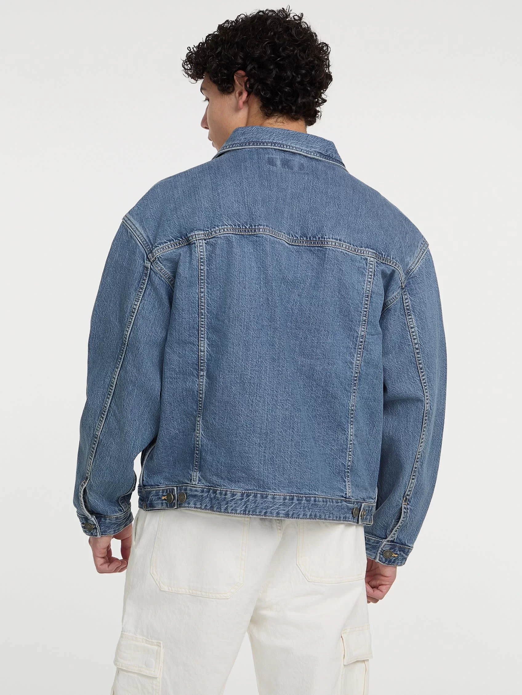 Guess jeans Gj Mens Oversıze Trucker Jacke Erkek Mavi Ceket M4YN38D5DO2-GAM1