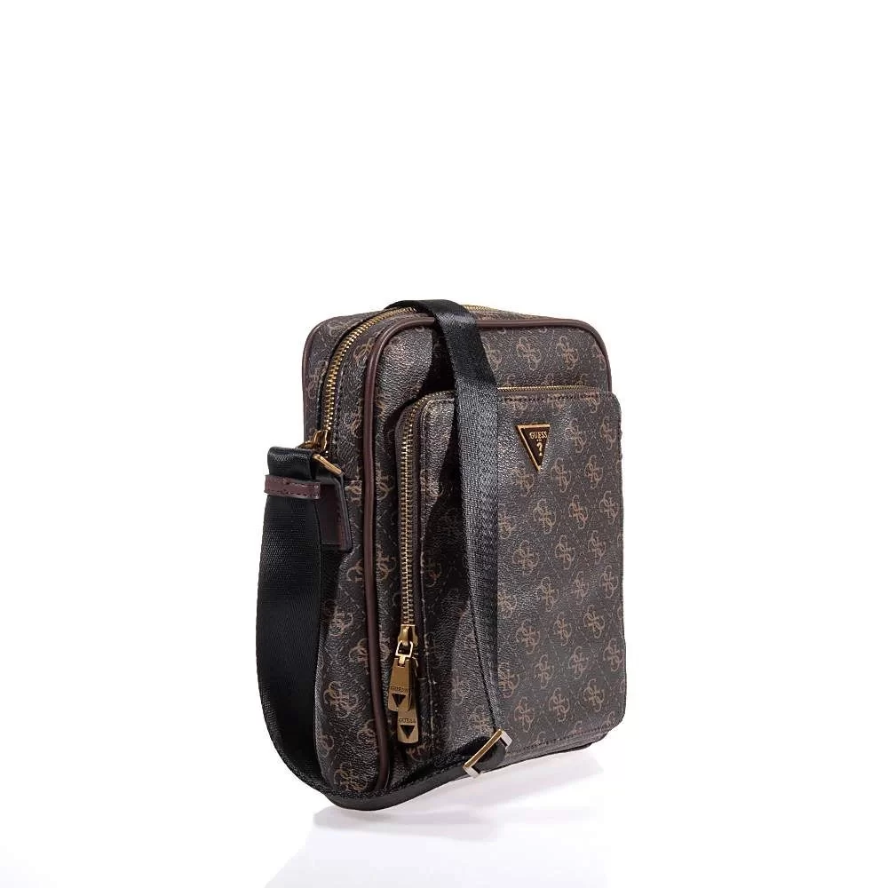 Guess Mılano Top Zıp Xbdy W Frt Pckt Erkek Kahverengi Omuz Çantası HMMILOP4260-BNH