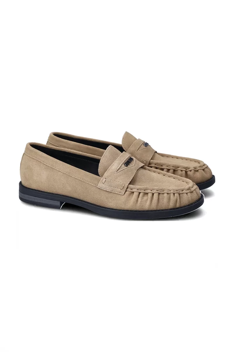 Guess OSAKA Erkek Bej Loafer FMJOSASUE14-BEIGE