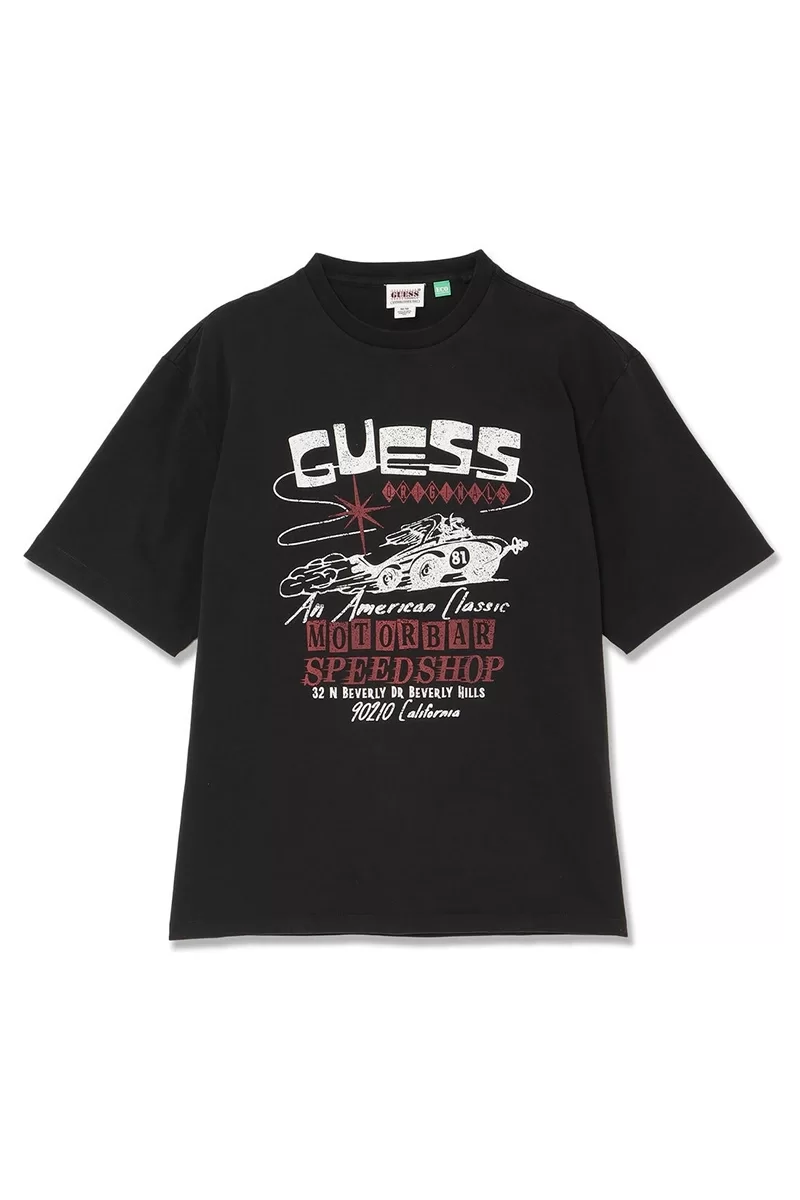 Guess GO PRINTED MUSCLE TEE Erkek Siyah T-shirt M5GI65K8FQ4-JTMU