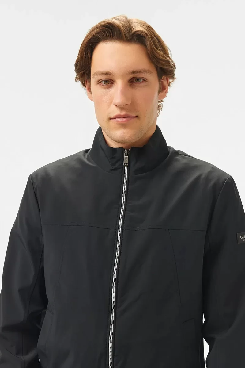 Guess Stretch Packable Bomber Erkek Siyah Ceket M5RL18WGUP2-JBLK