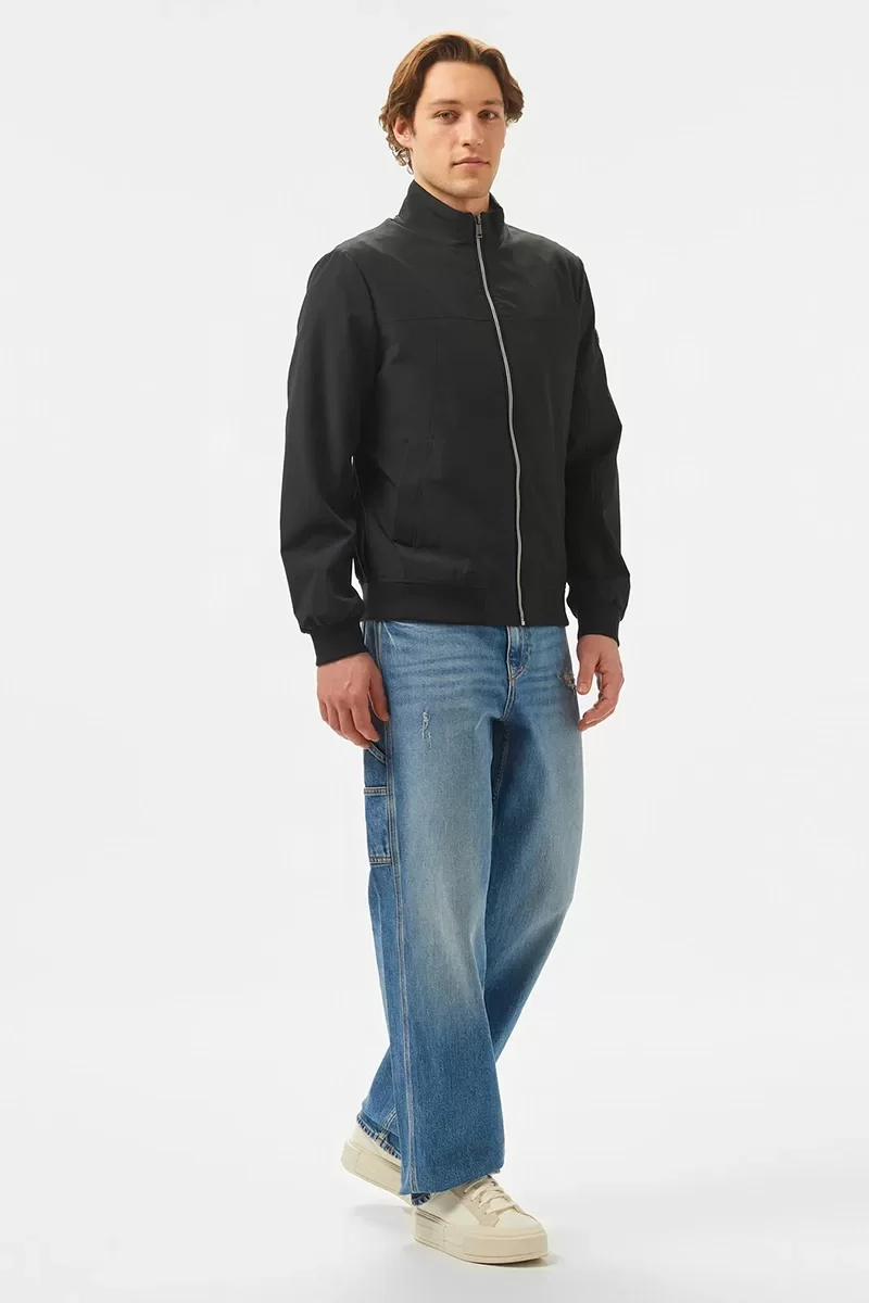 Guess Stretch Packable Bomber Erkek Siyah Ceket M5RL18WGUP2-JBLK