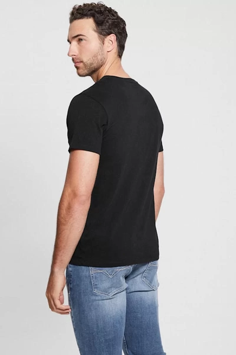 Guess SS BSC CLSC TRI LOGO Erkek Siyah T-shirt M2GI68KBA60-JBLK