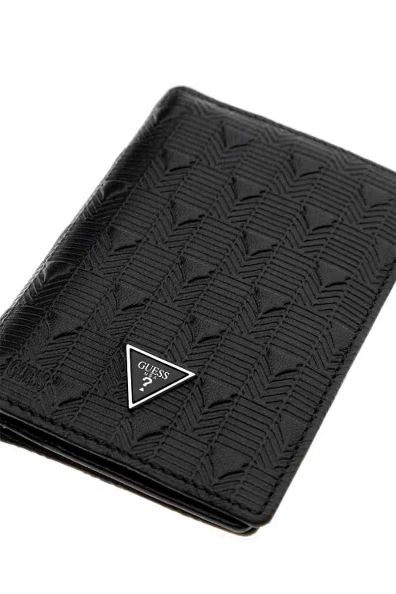 Guess MADRID FLT CARD HOLDER W FLAP Erkek Siyah Kartlık SMMADLLEA21-BLA