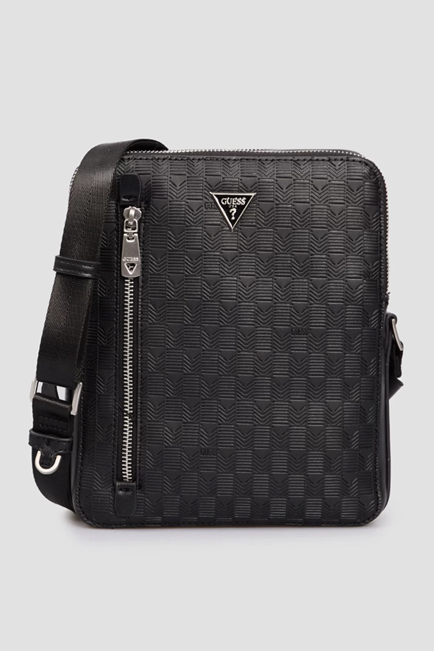 Guess TORINO DBL ZIP XBODY W VTL ZIP Erkek Siyah Omuz Çantası HMTODEP5118-BLA